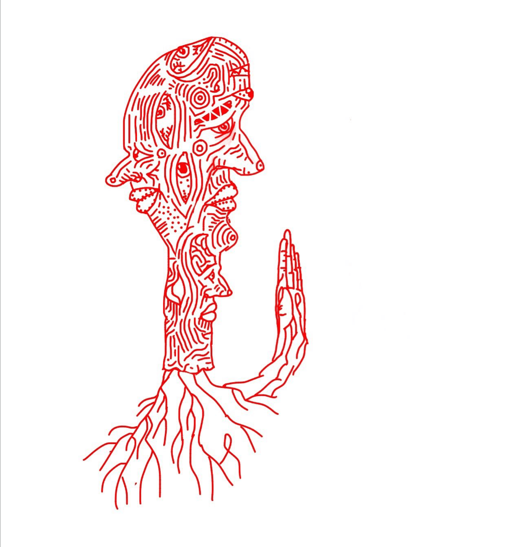 Red Totem Figure